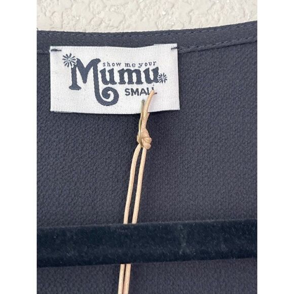 NWT! Show Me Your Mumu Black Wrap Crop Top Size Small - Picture 4 of 6